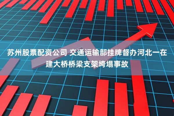 苏州股票配资公司 交通运输部挂牌督办河北一在建大桥桥梁支架垮塌事故