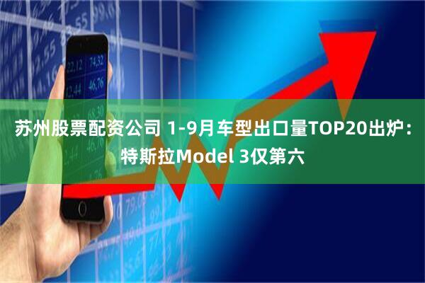 苏州股票配资公司 1-9月车型出口量TOP20出炉:特斯拉Model 3仅第六